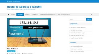 
                            6. 192.168.10.1 | Router Ip Address & 19216811
