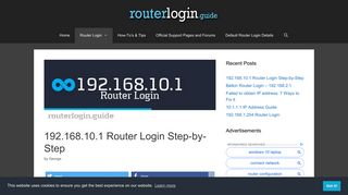 
                            8. 192.168.10.1 Router Login IP - Router Login Guide