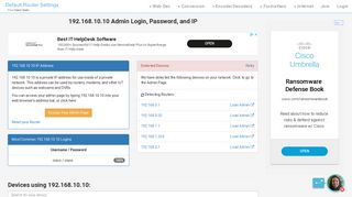 
                            4. 192.168.10.10 Admin Login, Password, and IP - Clean CSS