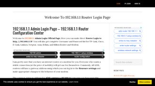 
                            6. 192.168.1.1 Admin Login Page - 192.168.1.1 Router Configuration ...