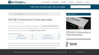 
                            10. 192.168.1.1 - Cómo Entrar al Router Paso a Paso - Tecnologia.net