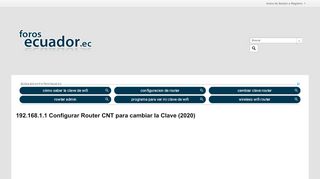 
                            1. 192.168.1.1 - Configurar Router CNT para cambiar la Clave (2019 ...