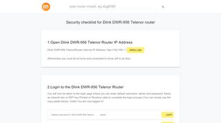 
                            7. 192.168.1.1 - Dlink DWR-956 Telenor Router login and password