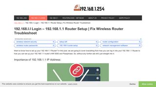 
                            7. 192.168.1.1 IP Address: Fix 192.168.l.l Wireless Router Troubleshoot