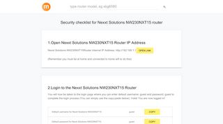 
                            10. 192.168.1.1 - Nexxt Solutions NW230NXT15 Router login and password