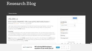 
                            5. 192.168.1.1 « Research Blog