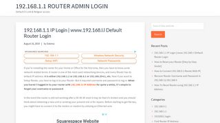 
                            8. 192.168.1.1 Router admin login - Default D-Link & Netgear access