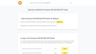 
                            4. 192.168.1.1 - Surecom EP-9610SX-GP Router login and password