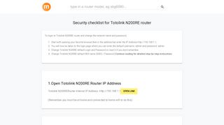 
                            3. 192.168.1.1 - Totolink N200RE Router login and password  ...