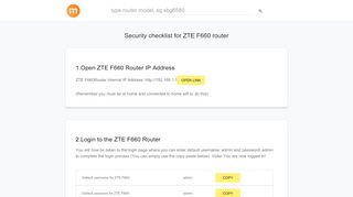 
                            6. 192.168.1.1 - ZTE F660 Router login and password - modemly