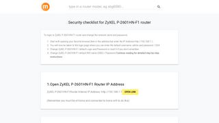 
                            6. 192.168.1.1 - ZyXEL P-2601HN-F1 Router login and password