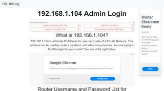 
                            7. 192.168.1.104 - Login Admin