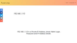 
                            6. 192.168.1.110 Admin Login, Password and IP Address Details