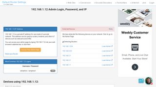 
                            7. 192.168.1.12 Admin Login, Password, and IP - Clean CSS