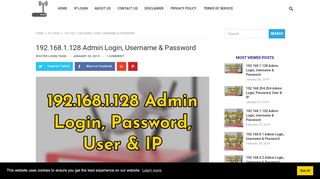 
                            7. 192.168.1.128 Admin Login, Username & Password - Router Login
