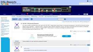 
                            3. 192.168.1.1:80 Username Password - Networking | DSLReports Forums