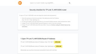 
                            8. 192.168.1.1\tplinklogin.net - TP-Link TL-WR1043N Router login and ...