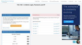 
                            2. 192.168.1.2 Admin Login, Password, and IP - Clean CSS