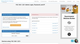 
                            2. 192.168.1.221 Admin Login, Password, and IP - Clean CSS