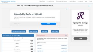 
                            4. 192.168.123.254 Admin Login, Password, and IP - Clean CSS