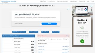 
                            1. 192.168.1.245 Admin Login, Password, and IP - Clean CSS