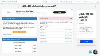 
                            4. 192.168.1.253 Admin Login, Password, and IP - Clean CSS