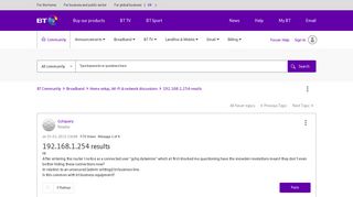 
                            7. 192.168.1.254 results - BT Community