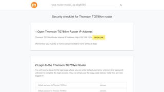 
                            10. 192.168.1.254 - Thomson TG789vn Router login and password