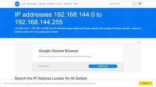 
                            7. 192.168.144 - Private network - Private network - Search IP addresses