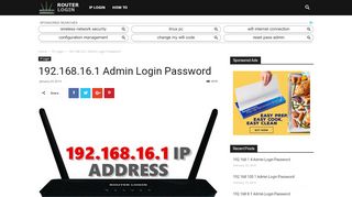 
                            10. 192.168.16.1 Router Login Admin Username and Password