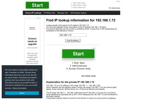 
                            2. 192.168.1.72 - Find IP Address - Lookup and locate an ip address