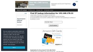 
                            8. 192.168.178.22 - Find IP Address - Lookup and locate an ip address