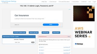 
                            3. 192.168.1.9 Admin Login, Password, and IP - Clean CSS