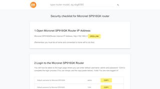 
                            7. 192.168.2.1 - Micronet SP916GK Router login and password - modemly