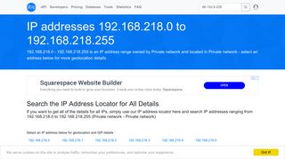 
                            1. 192.168.218 - Private network - Private network - Search IP addresses