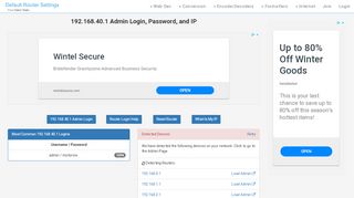 
                            4. 192.168.40.1 Admin Login, Password, and IP - Clean CSS