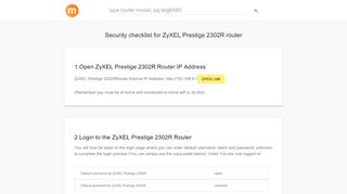 
                            7. 192.168.4.1 - ZyXEL Prestige 2302R Router login and password