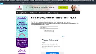 
                            12. 192.168.5.1 - Find IP Address - Lookup and locate an ip address