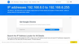 
                            10. 192.168.6 - Private network - Private network - Search IP addresses