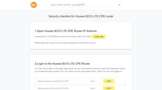 
                            3. 192.168.8.1 - Huawei B310 LTE CPE Router login and password