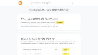 
                            4. 192.168.8.1 - Huawei B310 LTE CPE Router login and password