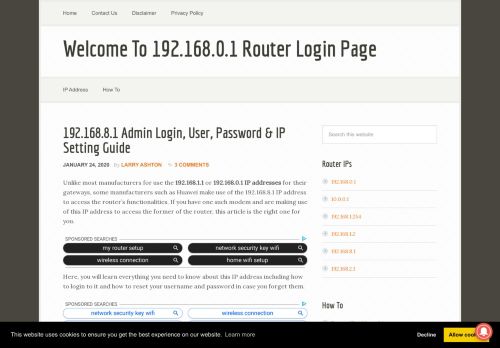 
                            11. 192.168.8.1 IP Login - Welcome To 192.168.0.1 Router ...