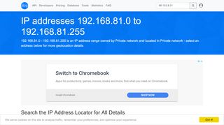 
                            1. 192.168.81 - Private network - Private network - Search IP ...