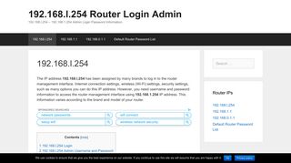 
                            6. 192.168.l.254 Router Login Admin