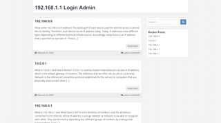 
                            10. 192.168.l.l - 192.168.1.1 Admin Login (Default Gateway Page)