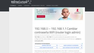 
                            8. 192.168.l.l - 192.168.1.1 Cambiar contraseña WiFi (router login admin)