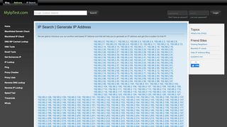
                            7. 192.68.2 » 192 - IP Search | Generate IP Address - MyIpTest.com