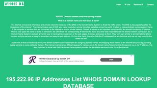 
                            1. 195.222.96 IP Addresses List Whois Domain Lookup Database
