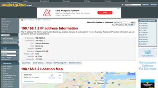 
                            1. 198.168.1.2 IP Address Location | SG IP network tools - SpeedGuide