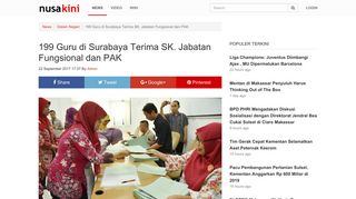 
                            4. 199 Guru di Surabaya Terima SK. Jabatan Fungsional dan PAK ...